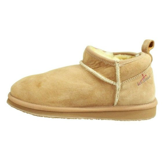 L.L. Bean Shoes - LL Bean Brown Suede Wicked Good Shearling Lined Slipper Ankle Boots Size 8 M